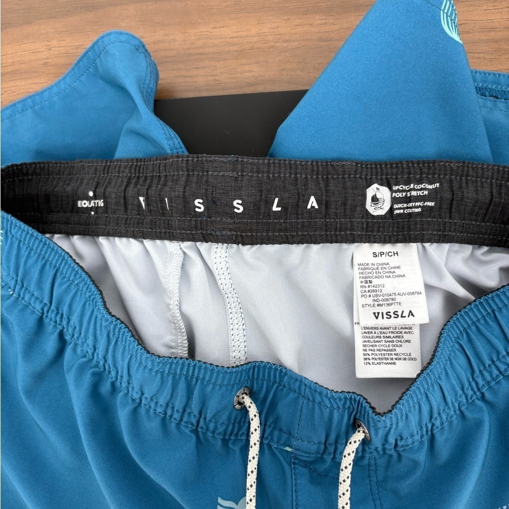 VISSLA Teal Swim Board Shorts - Picture 4 of 8